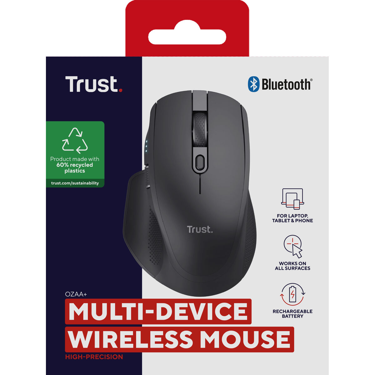 Mus Trust 24820 Svart 3200 DPI